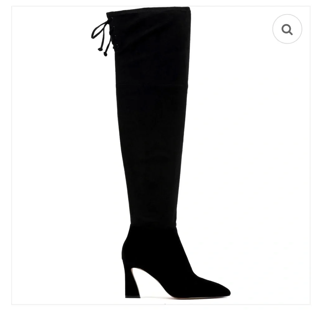 New Vince Camuto Taplana Thigh High Over the knee Black Suede Boots 5
